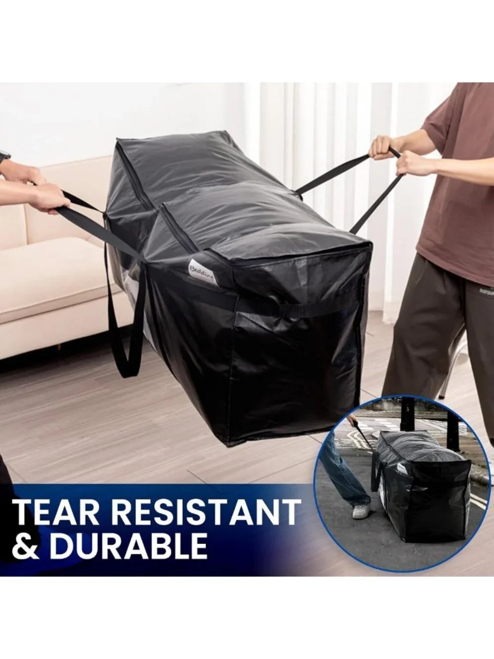 2 Pack Extra Large 69 Gallon Storage Bags with Clear Window - Durable